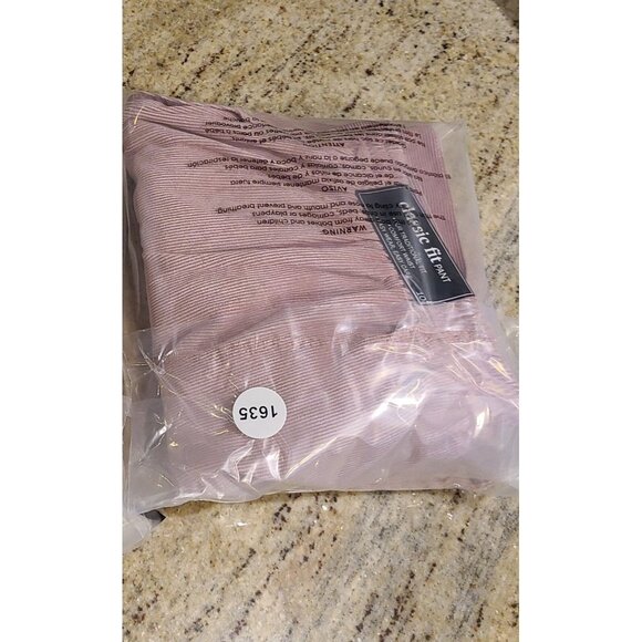 New! Alfred Dunner Womens Pants Size 10 Pink Corduroy Classic Fit Pull On 30x28" - Picture 11 of 16